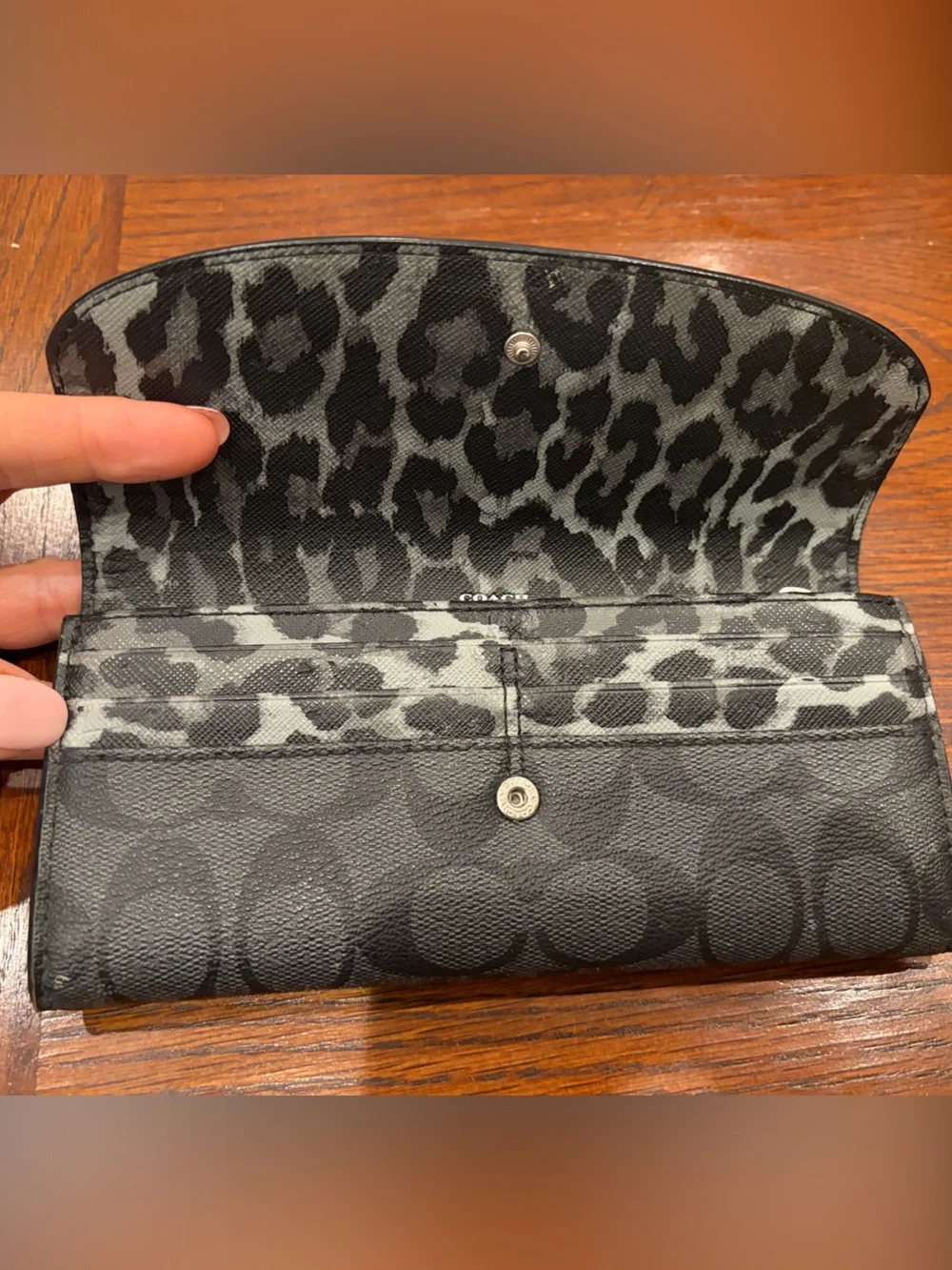 Coach Women’s Black Signature  Wallet - Nearly New!!